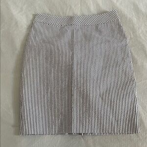 J. Crew Black and White Striped Pencil Skirt